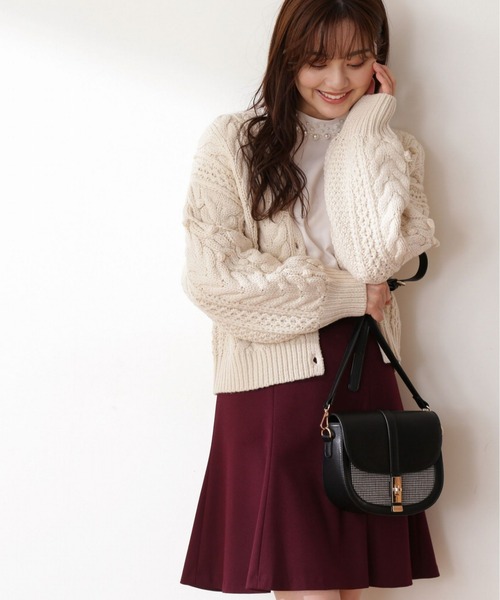 PROPORTION BODY DRESSING(プロポーションボディドレッシング)の「【美人百花11月号タイアップ 休井美郷さん着用商品】サーキュラーミニスカート / 1212220001(スカート・レディース・ベージュ/ボルドー/グリーン/ブラック・MEDIUM/SMALL/X-SMALL)」の16枚目の写真
