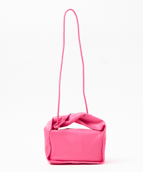 Abahouse Devinette(ドゥヴィネット)の「【Avancer】ねじりハンドルミニバッグ(ハンドバッグ・レディース・ブラック/ピンク/グリーン・フリー)」の1枚目の写真