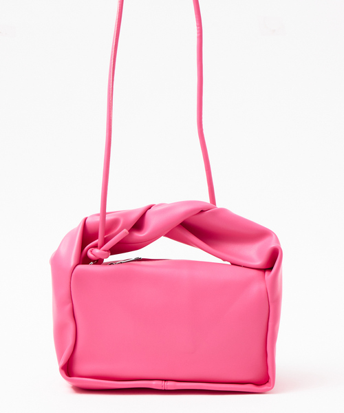 Abahouse Devinette(ドゥヴィネット)の「【Avancer】ねじりハンドルミニバッグ(ハンドバッグ・レディース・ブラック/ピンク/グリーン・フリー)」の4枚目の写真