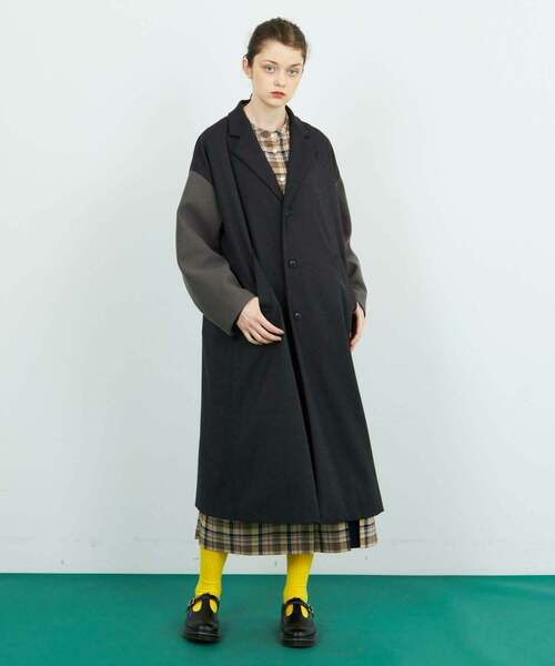 FRAPBOIS（フラボア）の「スリーブチェスター コート（チェスターコート・レディース・ブラック/グレー・2/1）」の15枚目の写真