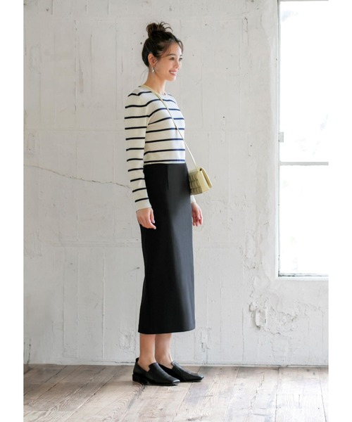 STYLE DELI(スタイルデリ)の「厚地ポンチ80cm丈ペンシルスカート(スカート・レディース・ブラック/ホワイト系/ブラウン系・SMALL/MEDIUM/X-SMALL)」の18枚目の写真