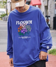 【FLOOWM】フラワーロゴ刺繍 ビッグシルエット長袖Tシャツ