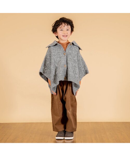 セール】ケーブルポンチョカーディガン（カーディガン/ボレロ