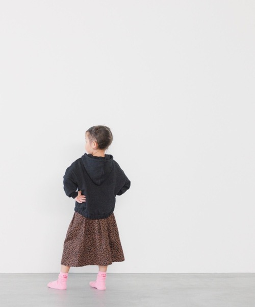 LOWRYS FARM（ローリーズファーム）の「ウラケギャザーフーディ　296432（パーカー・キッズ・ブラック/アイボリー/グリーン・110cm/120cm/140cm/150cm/130cm）」の9枚目の写真