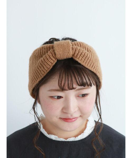 Samansa Mos2（サマンサ モスモス）の「ニットリボンヘアバンド（ネックレス・レディース・ベージュ/キャメル・ﾌﾘ-）」の3枚目の写真