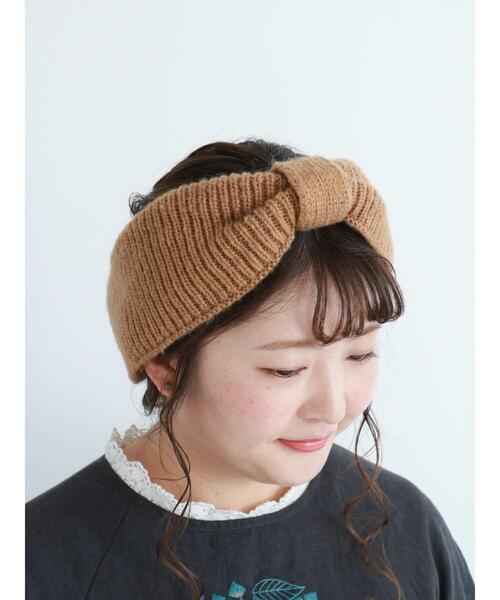 Samansa Mos2（サマンサ モスモス）の「ニットリボンヘアバンド（ネックレス・レディース・ベージュ/キャメル・ﾌﾘ-）」の5枚目の写真