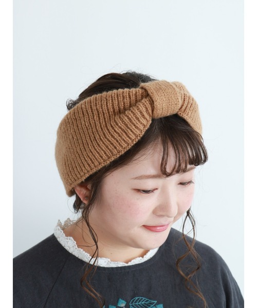 Samansa Mos2（サマンサ モスモス）の「ニットリボンヘアバンド（ネックレス・レディース・ベージュ/キャメル・ﾌﾘ-）」の11枚目の写真