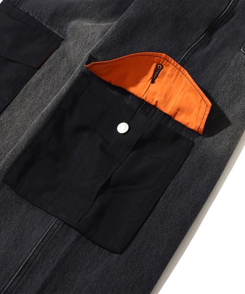 atmos pink（アトモスピンク）の「atmos pink 異素材 デニムカーゴパンツ / アトモスピンク イソザイ デニムカーゴパンツ（デニムパンツ・レディース・ブルー/ブラック・S/M）」の13枚目の写真