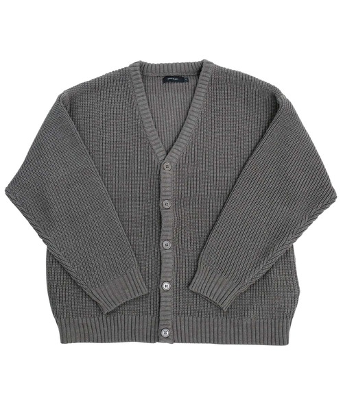 roshell（ロシェル）の「畦編みニット ルーズカーディガン（カーディガン/ボレロ・メンズ・グレー系その他/ベージュ系その他/ブラック/ホワイト/グリーン/ブルー系その他/ブラウン/ミックスグレー・MEDIUM/X-LARGE/LARGE）」の15枚目の写真