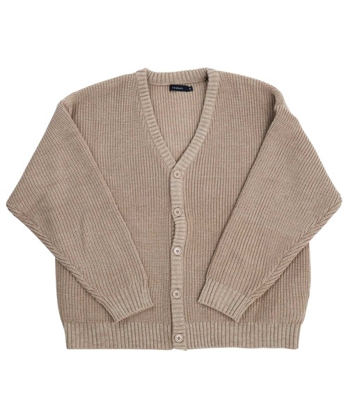 roshell（ロシェル）の「畦編みニット ルーズカーディガン（カーディガン/ボレロ・メンズ・グレー系その他/ベージュ系その他/ブラック/ホワイト/グリーン/ブルー系その他/ブラウン/ミックスグレー・MEDIUM/X-LARGE/LARGE）」の20枚目の写真