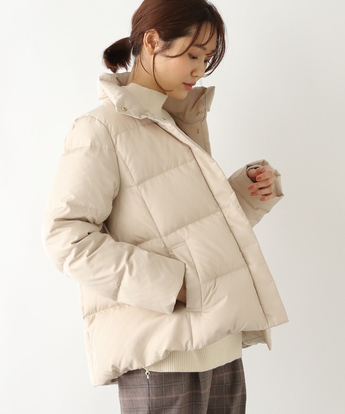 GLOBAL WORK（グローバルワーク）の「ダウンショートブルゾン/281578（ダウンジャケット/コート・レディース・ブラック/アイボリー・MEDIUM/LARGE）」の2枚目の写真