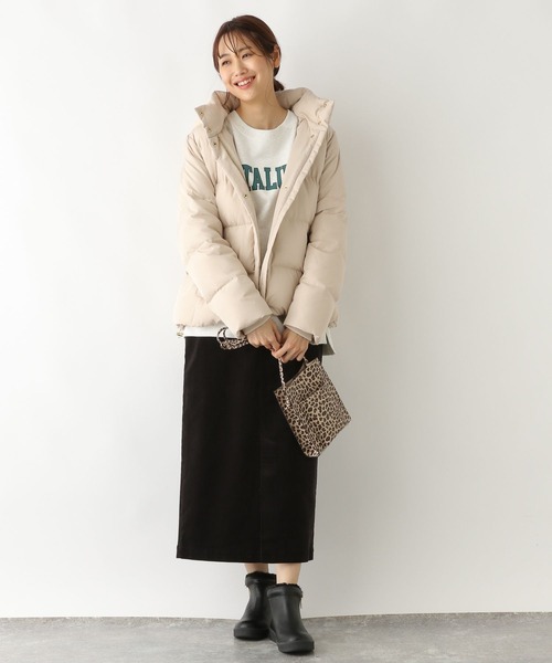 GLOBAL WORK（グローバルワーク）の「ダウンショートブルゾン/281578（ダウンジャケット/コート・レディース・ブラック/アイボリー・MEDIUM/LARGE）」の13枚目の写真