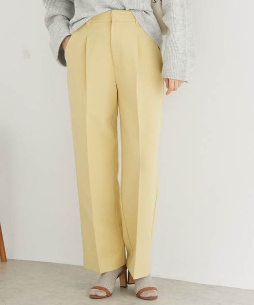 Doux archives（ドゥアルシーヴ）の「タックワイドスラックス（スラックス・レディース・モカ/イエロー/ブラック・SMALL/MEDIUM）」の3枚目の写真