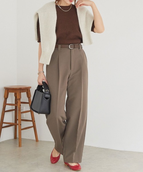 Doux archives（ドゥアルシーヴ）の「タックワイドスラックス（スラックス・レディース・モカ/イエロー/ブラック・SMALL/MEDIUM）」の14枚目の写真