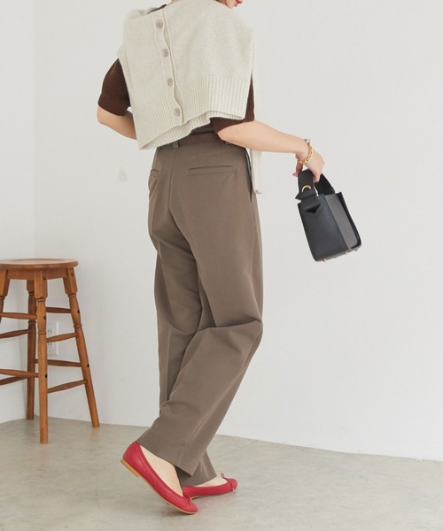 Doux archives（ドゥアルシーヴ）の「タックワイドスラックス（スラックス・レディース・モカ/イエロー/ブラック・SMALL/MEDIUM）」の15枚目の写真