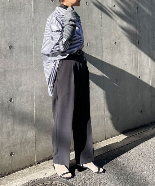 Doux archives（ドゥアルシーヴ）の「タックワイドスラックス（スラックス・レディース・モカ/イエロー/ブラック・SMALL/MEDIUM）」の5枚目の写真