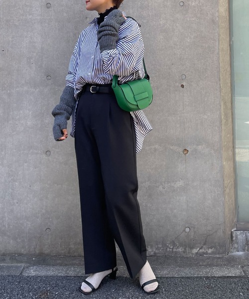 Doux archives（ドゥアルシーヴ）の「タックワイドスラックス（スラックス・レディース・モカ/イエロー/ブラック・SMALL/MEDIUM）」の6枚目の写真