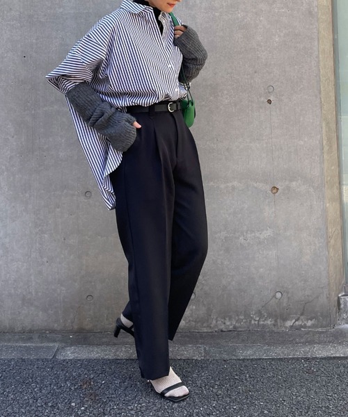 Doux archives（ドゥアルシーヴ）の「タックワイドスラックス（スラックス・レディース・モカ/イエロー/ブラック・SMALL/MEDIUM）」の9枚目の写真