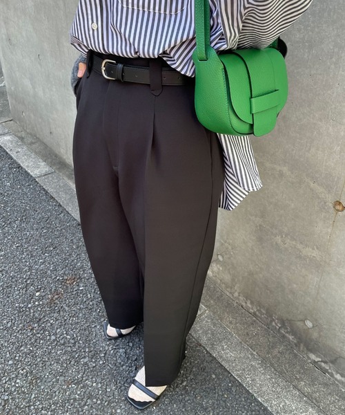 Doux archives（ドゥアルシーヴ）の「タックワイドスラックス（スラックス・レディース・モカ/イエロー/ブラック・SMALL/MEDIUM）」の21枚目の写真