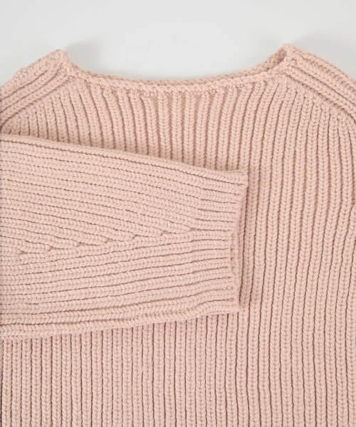 titivate（ティティベイト）の「片畦ボートネックカジュアルニット（ニット/セーター・レディース・ブルー/ピンク/ライトベージュ・FREE）」の22枚目の写真