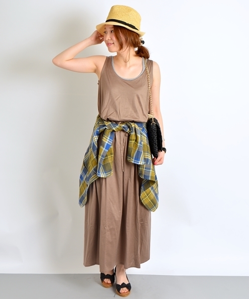 SHIPS for women(シップスフォーウィメン)の「ジャージーマキシワンピース◇(ワンピース・レディース・ブラック/ベージュ/ネイビー・ONE SIZE)」の2枚目の写真