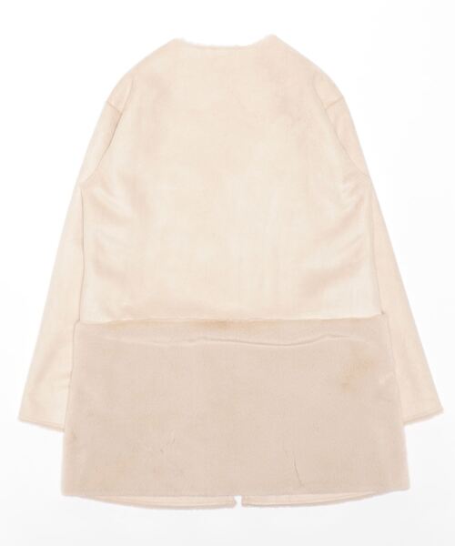 Gready Brilliant（グレディブリリアン）の「フェイクムートンノーカラーコート（ムートンコート・レディース・グレイッシュベージュ・FREE）」の21枚目の写真