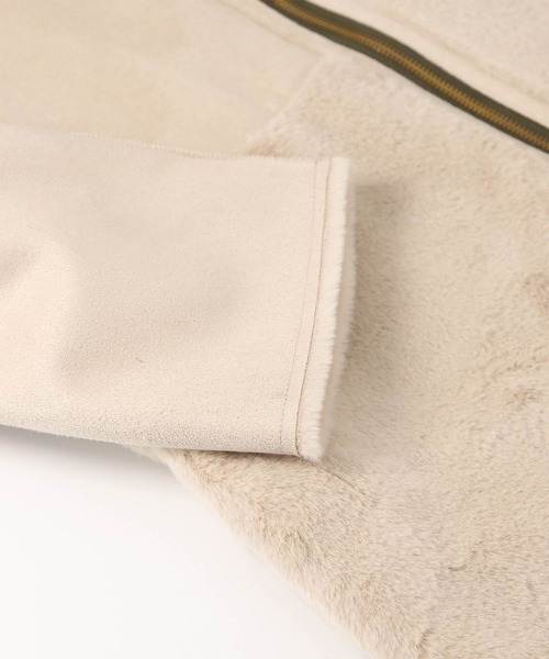 Gready Brilliant（グレディブリリアン）の「フェイクムートンノーカラーコート（ムートンコート・レディース・グレイッシュベージュ・FREE）」の19枚目の写真