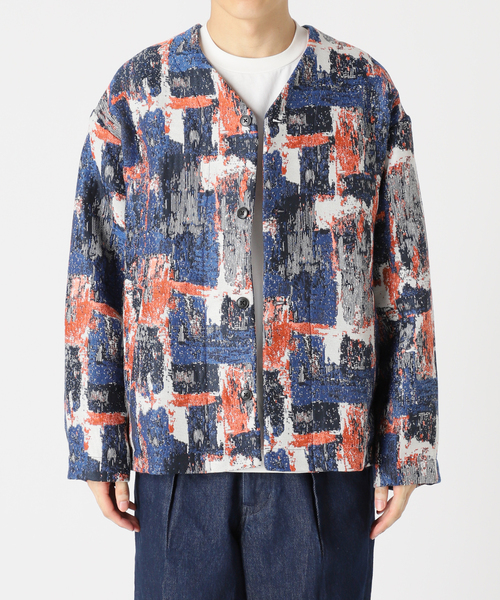 JOURNAL STANDARD relume（ジャーナルスタンダード　レリューム）の「ゴブラン風 カーディガンジャケット（ノーカラージャケット・メンズ・ブラック/ネイビー/ライトグリーン・MEDIUM/LARGE）」の22枚目の写真