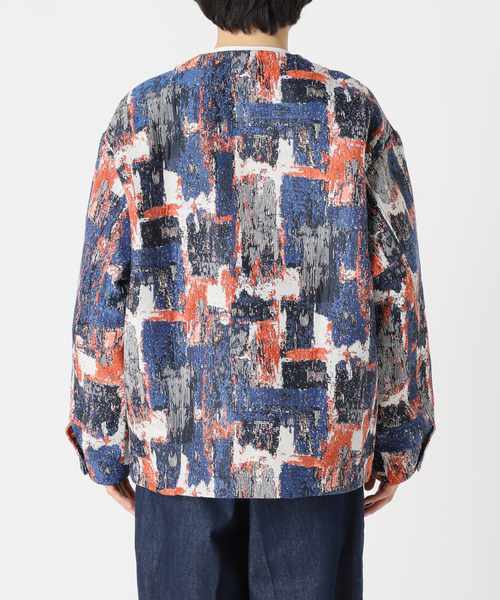 JOURNAL STANDARD relume（ジャーナルスタンダード　レリューム）の「ゴブラン風 カーディガンジャケット（ノーカラージャケット・メンズ・ブラック/ネイビー/ライトグリーン・MEDIUM/LARGE）」の19枚目の写真