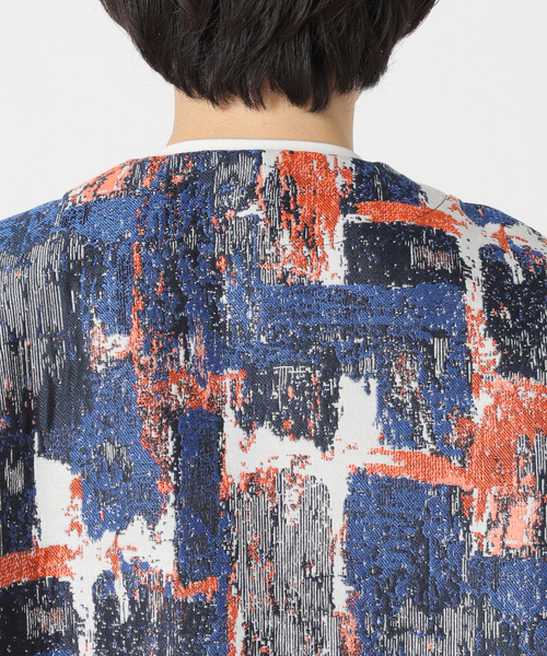 JOURNAL STANDARD relume（ジャーナルスタンダード　レリューム）の「ゴブラン風 カーディガンジャケット（ノーカラージャケット・メンズ・ブラック/ネイビー/ライトグリーン・MEDIUM/LARGE）」の18枚目の写真