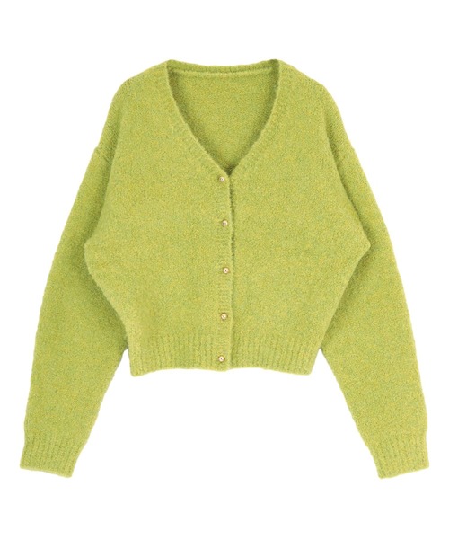 titivate（ティティベイト）の「ﾌﾞｰｸﾚｺﾞｰﾙﾄﾞ釦ﾆｯﾄｶｰﾃﾞｨｶﾞﾝ