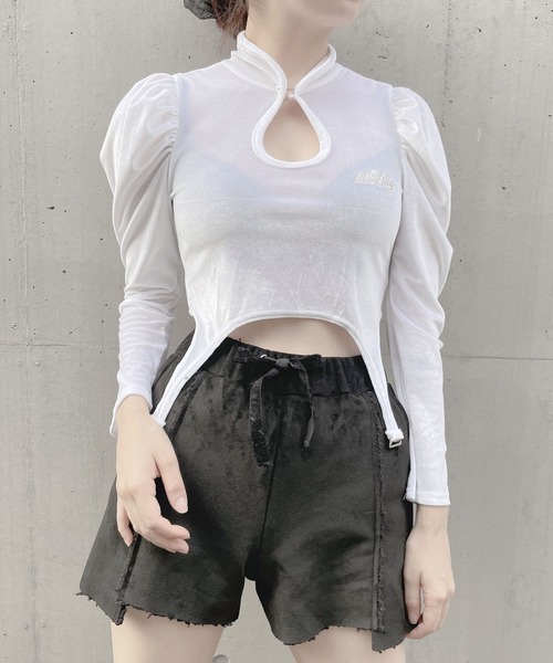 lilLilly（リルリリー）の「ムートンショートパンツ（その他パンツ・レディース・ブラック/ベージュ/ピンク・FREE）」の9枚目の写真