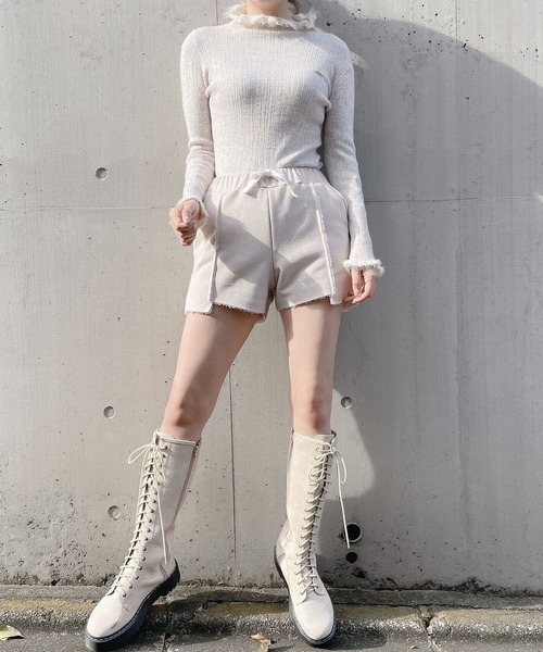 lilLilly（リルリリー）の「ムートンショートパンツ（その他パンツ・レディース・ブラック/ベージュ/ピンク・FREE）」の17枚目の写真