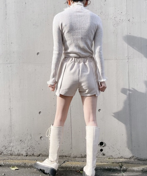 lilLilly（リルリリー）の「ムートンショートパンツ（その他パンツ・レディース・ブラック/ベージュ/ピンク・FREE）」の8枚目の写真