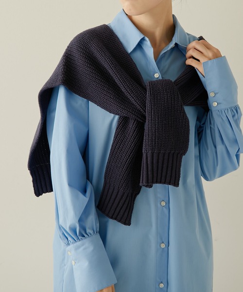 PAPILLONNER（パピヨネ）の「掛けカーデ/PAPILLONNER/パピヨネ（ストール/ショール・レディース・ライトグレー/ネイビー/グリーン・FREE）」の18枚目の写真