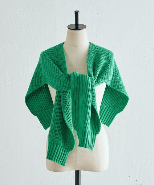 PAPILLONNER（パピヨネ）の「掛けカーデ/PAPILLONNER/パピヨネ（ストール/ショール・レディース・ライトグレー/ネイビー/グリーン・FREE）」の22枚目の写真