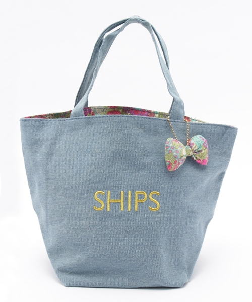 SHIPS for women（シップスフォーウィメン）の「LIBERTY エコバッグ SⅡ■（エコバッグ/サブバッグ・レディース・ホワイト/ブラック/ブルー/ダークグレー/ホワイト系その他/ブルー系その他・ONE SIZE）」の6枚目の写真