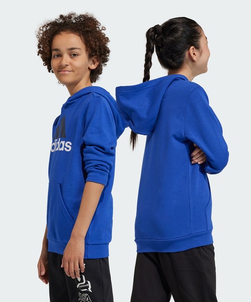 adidas（アディダス）の「エッセンシャルズ 2カラー ビッグロゴコットンパーカー / アディダス adidas（パーカー・キッズ・ピンク/ブラック/グレー/ブルー・160/130/140/150）」の8枚目の写真
