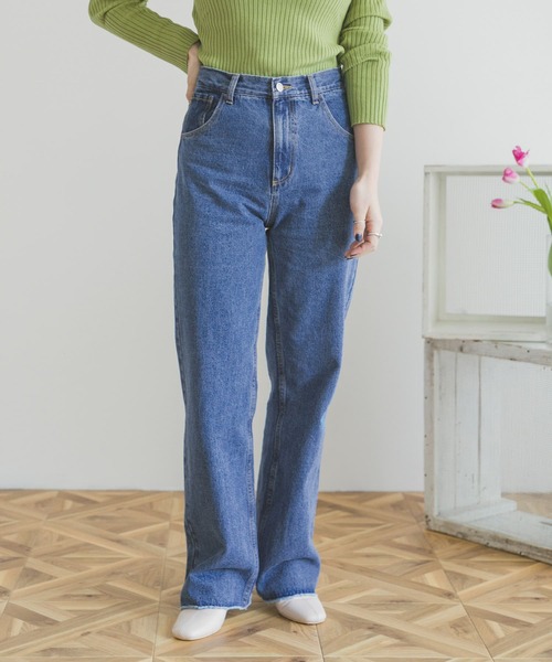 ITEMS URBANRESEARCH（アイテムズ アーバンリサーチ）の「ストレートデニム（デニムパンツ・レディース・ブルー/ライトブルー・SMALL/MEDIUM）」の10枚目の写真