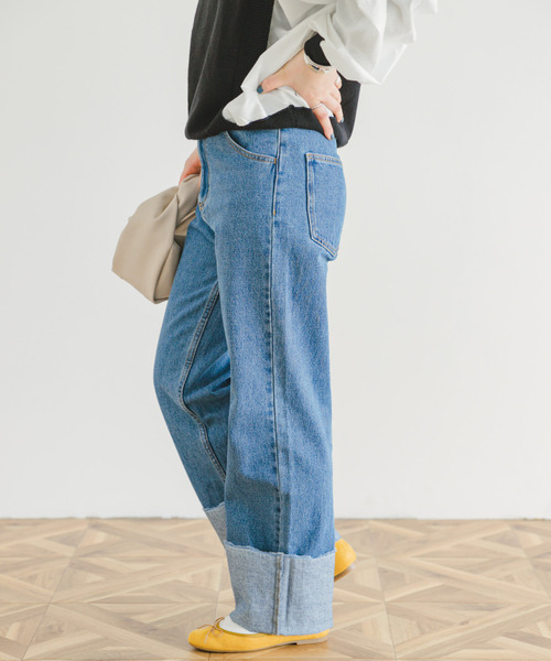 ITEMS URBANRESEARCH（アイテムズ アーバンリサーチ）の「ストレートデニム（デニムパンツ・レディース・ブルー/ライトブルー・SMALL/MEDIUM）」の15枚目の写真