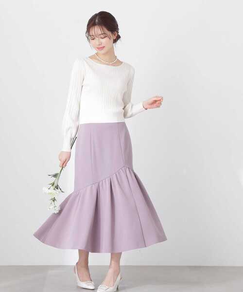 PROPORTION BODY DRESSING(プロポーションボディドレッシング)の「バックリボンショートニット / 1213170306(ニット/セーター・レディース・オフホワイト/イエロー/カーキ・MEDIUM/SMALL)」の4枚目の写真