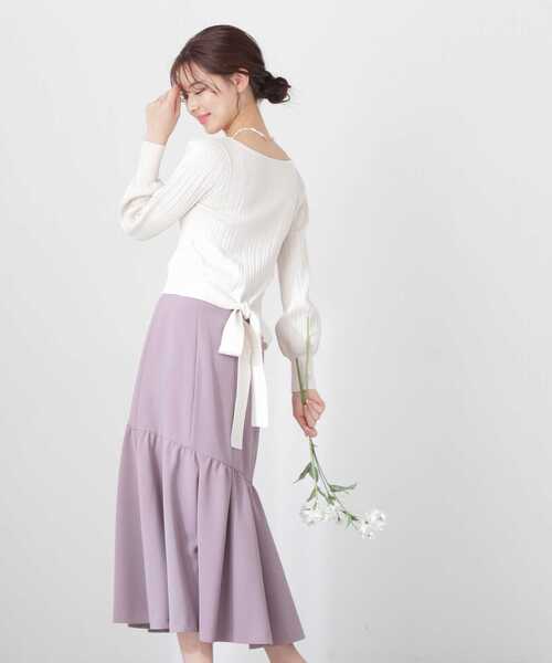 PROPORTION BODY DRESSING(プロポーションボディドレッシング)の「バックリボンショートニット / 1213170306(ニット/セーター・レディース・オフホワイト/イエロー/カーキ・MEDIUM/SMALL)」の11枚目の写真