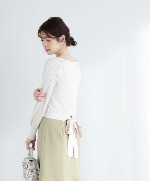 PROPORTION BODY DRESSING(プロポーションボディドレッシング)の「バックリボンショートニット / 1213170306(ニット/セーター・レディース・オフホワイト/イエロー/カーキ・MEDIUM/SMALL)」の19枚目の写真