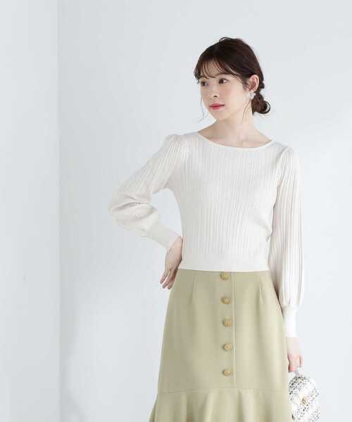 PROPORTION BODY DRESSING(プロポーションボディドレッシング)の「バックリボンショートニット / 1213170306(ニット/セーター・レディース・オフホワイト/イエロー/カーキ・MEDIUM/SMALL)」の21枚目の写真