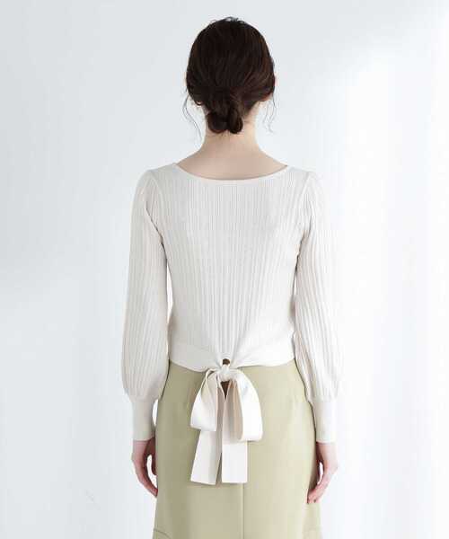 PROPORTION BODY DRESSING(プロポーションボディドレッシング)の「バックリボンショートニット / 1213170306(ニット/セーター・レディース・オフホワイト/イエロー/カーキ・MEDIUM/SMALL)」の17枚目の写真