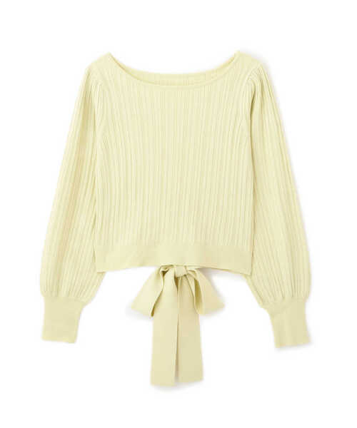 PROPORTION BODY DRESSING(プロポーションボディドレッシング)の「バックリボンショートニット / 1213170306(ニット/セーター・レディース・オフホワイト/イエロー/カーキ・MEDIUM/SMALL)」の12枚目の写真