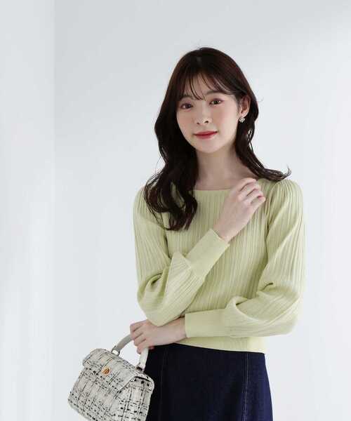 PROPORTION BODY DRESSING(プロポーションボディドレッシング)の「バックリボンショートニット / 1213170306(ニット/セーター・レディース・オフホワイト/イエロー/カーキ・MEDIUM/SMALL)」の22枚目の写真