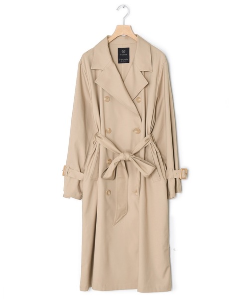 w closet（ダブルクローゼット）の「ベルト付ツイルトレンチコート（トレンチコート・レディース・ライトベージュ/キナリ・FREE）」の19枚目の写真