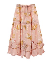 新品未使用　PINK HOUSE 赤帽子 ひな菊 イエロー フレアスカート PINK HOUSE（ピンクハウス）の「ひな菊ロンドプリントスカート