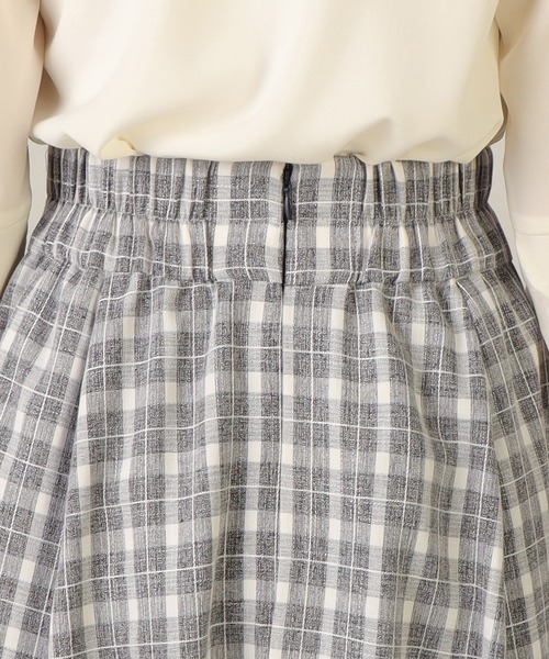 LAISSE PASSE（レッセパッセ）の「チェックフレアースカート（スカート・レディース・ベージュ/ブラック・SMALL/LARGE/MEDIUM/X-SMALL）」の10枚目の写真